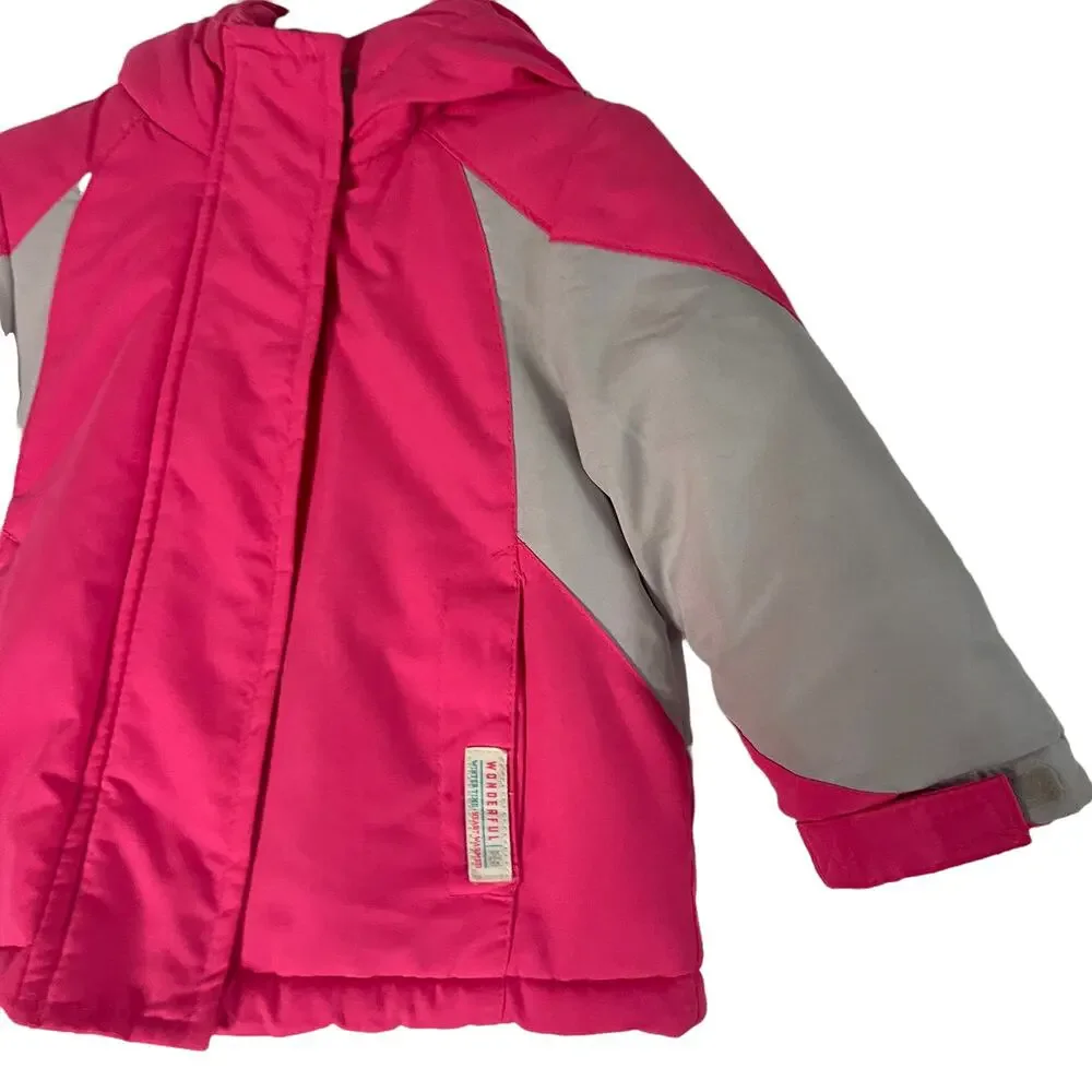 Carters Toddler Baby Girls 12 Mo. Pink Gray Outdoor‎ Snow Winter Coat